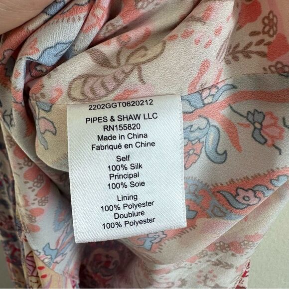 Veronica Beard Kimber Asymmetrical Dress Paisely Size 4 - Picture 10 of 12